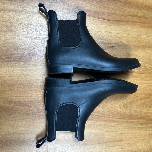 Sam Edelman Waterproof Rain Boots Womens 8M Tinsley Black Rubber Pull On Cuban - Picture 11 of 13